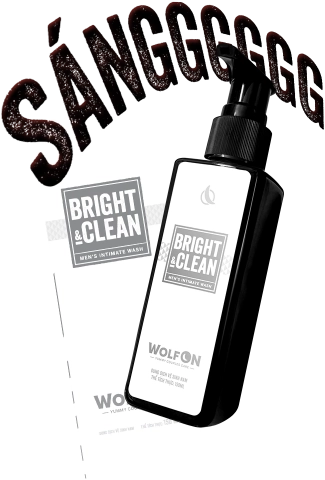 Dung Dịch Vệ Sinh Nam Giới Wolf ON Bright & Clean Dưỡng Sáng 1% Niacinamide Sạch Thơm Nam Tính 150ml