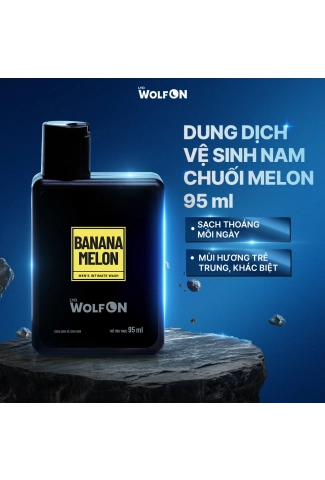 Dung Dịch Vệ Sinh Nam Giới, LYD Wolf On Hương Chuối Melon Tươi Mát Cuốn Hút, chai 95ml, 150ml