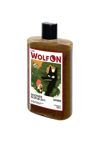 Sữa Tắm Nam Giới 2IN1 Tẩy Tế Bào Chết LYD Wolf ON Shower Scrub Gin 69 Sạch Sâu, Mịn Da, Giảm Mụn 350ml