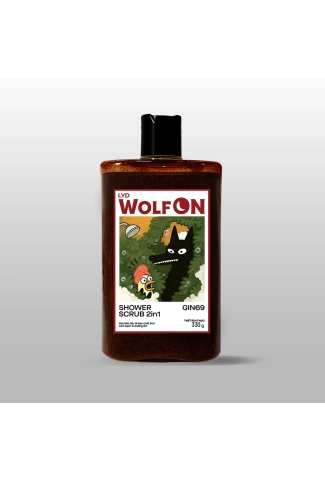 Sữa Tắm Nam Giới 2IN1 Tẩy Tế Bào Chết LYD Wolf ON Shower Scrub Gin 69 Sạch Sâu, Mịn Da, Giảm Mụn 350ml