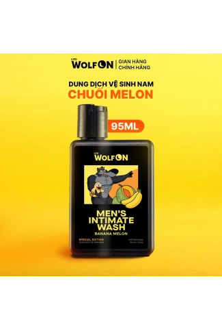 Dung Dịch Vệ Sinh Nam Giới, LYD Wolf On Hương Chuối Melon Tươi Mát Cuốn Hút, chai 95ml, 150ml