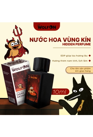 Nước Hoa Vùng Kín Nam Hidden Perfume LYD Wolf ON Dark Monster Lưu Hương Nam Tính, Cuốn Hút 10ml