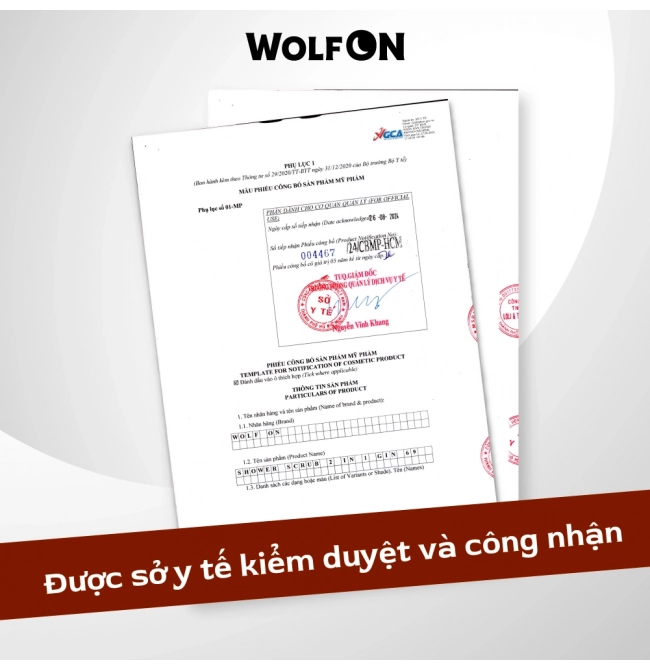 Sữa Tắm Nam Giới 2IN1 Tẩy Tế Bào Chết Wolf ON Shower Scrub Gin 69 Sạch Sâu, Mịn Da, Giảm Mụn 350ml