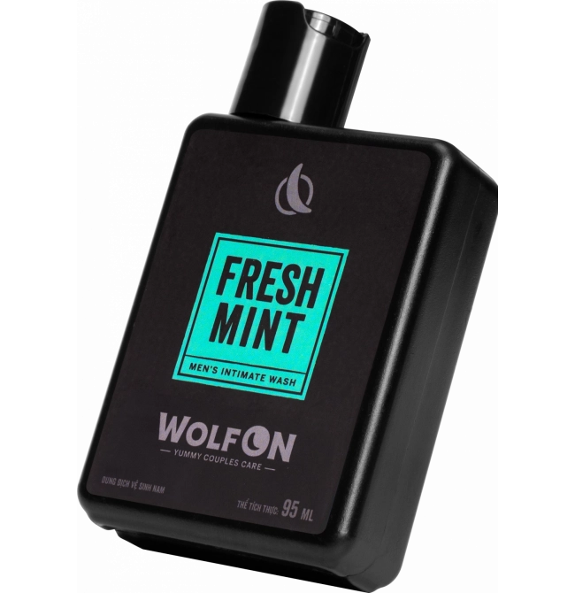 Dung Dịch Vệ Sinh Nam Giới Wolf ON Fresh Mint Bạc Hà Mát Lạnh Sạch Thơm Nam Tính 95ml