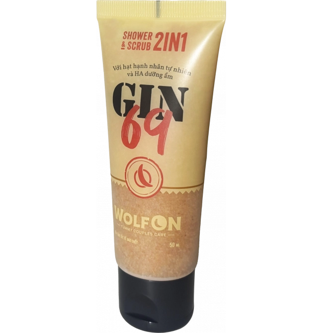 Sữa Tắm Nam Giới 2IN1 Tẩy Tế Bào Chết Wolf ON Shower Scrub Gin 69 Sạch Sâu, Mịn Da, Giảm Mụn 50ml, 350ml