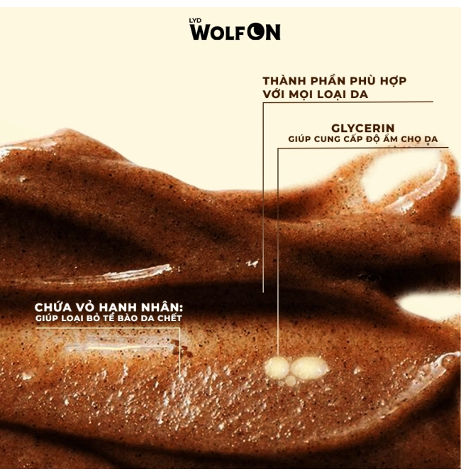 Sữa Tắm Nam Giới 2IN1 Tẩy Tế Bào Chết LYD Wolf ON Shower Scrub Gin 69 Sạch Sâu, Mịn Da, Giảm Mụn 350ml